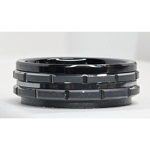 Tungsten & Ceramic Wedding Band SZ 9 - Picture 3 of 7